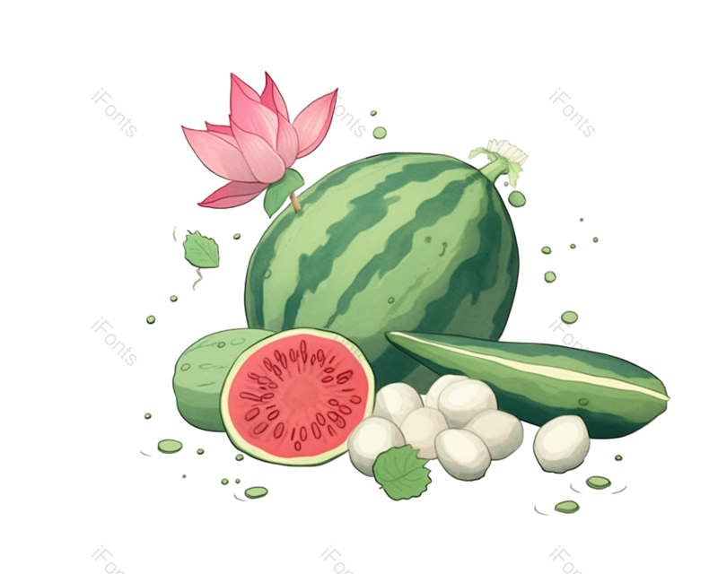 西瓜图片,夏至元素,元素PNG,清新免抠素材